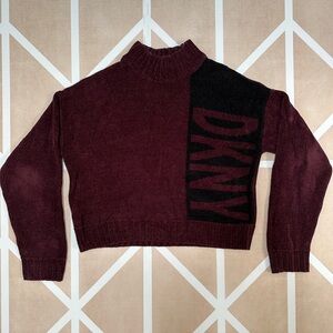 DKNY Logo Chenille Pullover Sweater